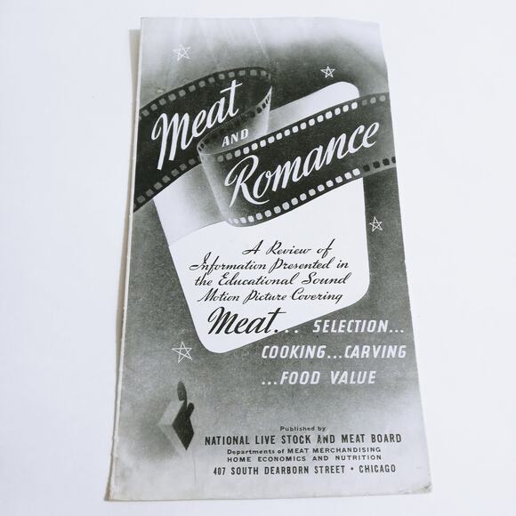 Vtg Meat n Romance Cook Book National Live Stock & Meat Board 1942 Educational - Picture 1 of 6